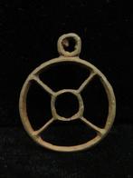 Romain antique Bronze Pendentif Rota Fortunae - 5 cm (Sans