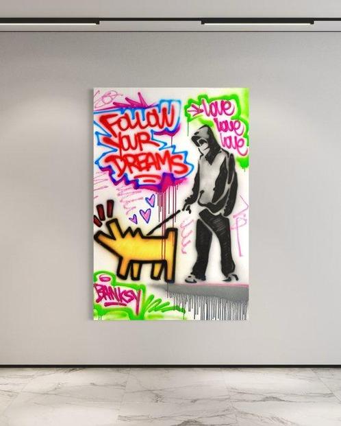 Outside313 - Banksy - Follow your dreams, Antiek en Kunst, Kunst | Schilderijen | Modern