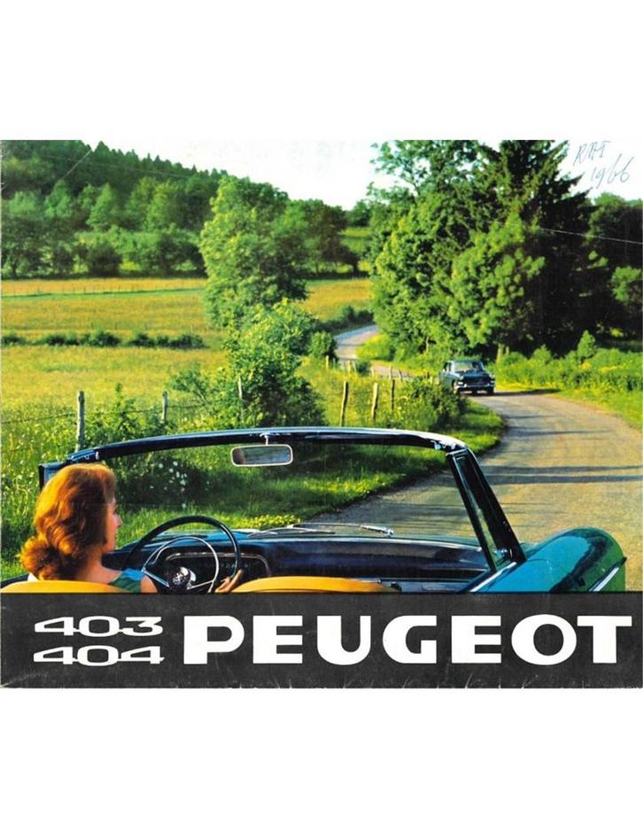 1965 PEUGEOT 403 | 404 BROCHURE NEDERLANDS, Boeken, Auto's | Folders en Tijdschriften