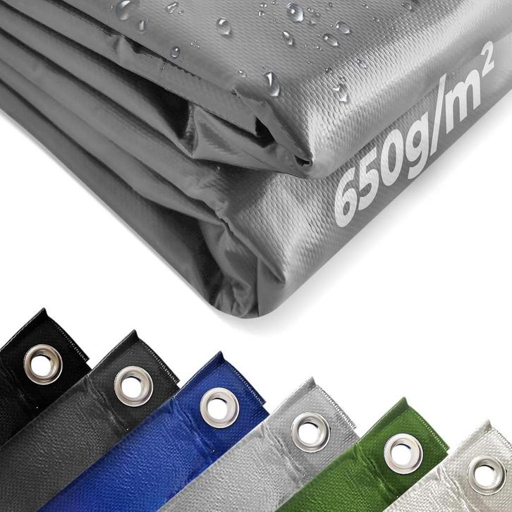 Jago® Afdekzeil, 650 g/m², 5 x 7 m, waterdicht en scheurvast, Doe-het-zelf en Bouw, Gereedschap | Overige machines, Verzenden