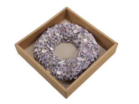 Schelpenkrans Blue Chippy 30cm. 30 cm., Hobby en Vrije tijd, Knutselen, Nieuw