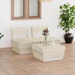 vidaXL Salon de jardin palette 3 pcs Bois dépicéa, Verzenden, Neuf, Salons de jardin