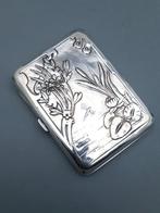 Étui à cigarettes - Libellé - Argent 800 - Art nouveau, Antiek en Kunst