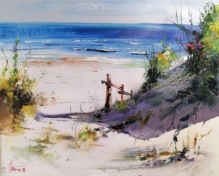 Alfred Anio - WILD BEACH, Antiek en Kunst, Kunst | Schilderijen | Modern