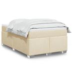 vidaXL Boxspring met matras stof crèmekleurig 120x200 cm, Verzenden, Nieuw