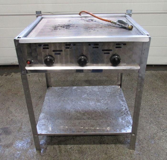 RVS Grill met 3 branders, Barbecue, 65cm, propaan/butaan, Articles professionnels, Horeca | Équipement de cuisine
