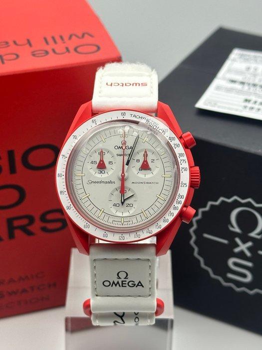 Omega x Swatch - MoonSwatch - Mission to Mars - Zonder, Handtassen en Accessoires, Horloges | Heren