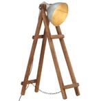 vidaXL Vloerlamp E27 massief mangohout zilverkleurig, Huis en Inrichting, Verzenden, Nieuw