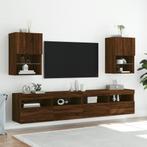 vidaXL Tv-meubels met LED-verlichting 2 st 40,5x30x60 cm, Verzenden