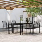 vidaXL 7-delige Tuinset zwart, Verzenden, Nieuw, Tuinset