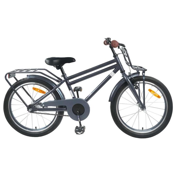 vidaXL Kinderfiets 22 Inch voor 7-12 jaar oud Donkergrijs, Vélos & Vélomoteurs, Vélos | Vélos de course, Envoi