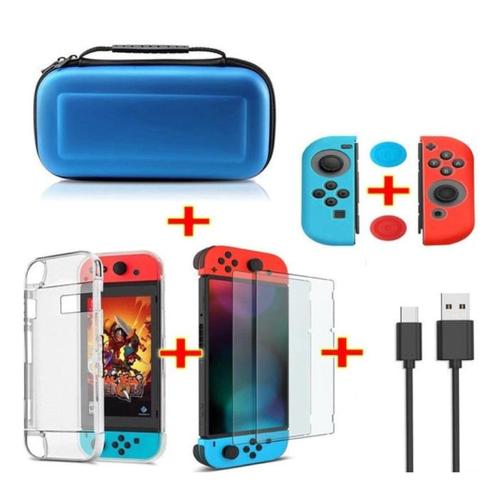 6 in 1 Kit voor Nintendo Switch - NS Opbergtas / Hoesje /, Consoles de jeu & Jeux vidéo, Consoles de jeu | Autre, Envoi