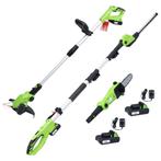 vidaXL Set outils électriques jardin sans fil 3pcs chargeurs