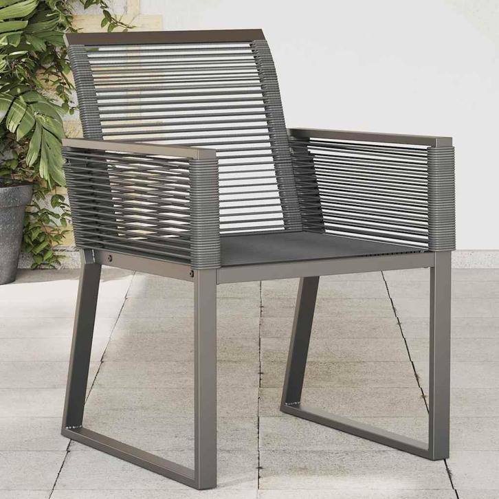 Poly Rattan Zwart 4 stoelen | OP = OP | 85% Korting, Tuin en Terras, Tuinstoelen, Nieuw, Rotan, Verzenden