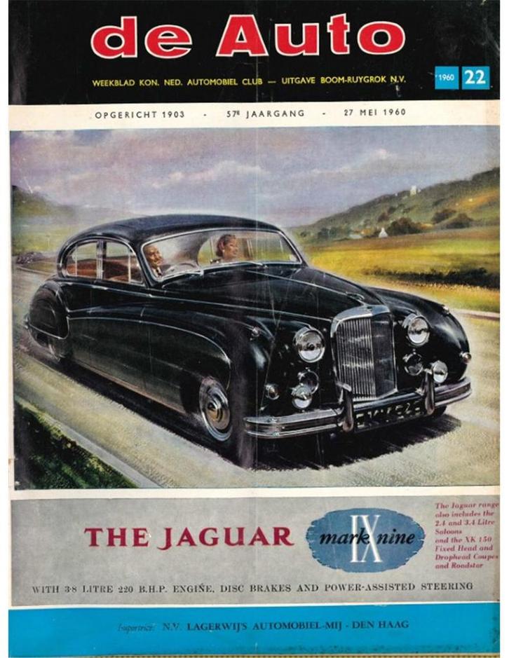 1960 DE AUTO MAGAZINE 22 NEDERLANDS, Boeken, Auto's | Folders en Tijdschriften