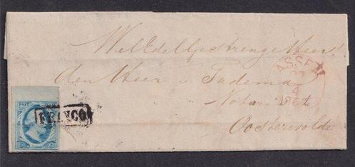 Pays-Bas 1852 - sceau extrêmement large sur une lettre, Postzegels en Munten, Postzegels | Nederland