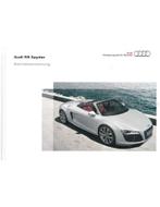 2010 AUDI R8 SPYDER HARDCOVER INSTRUCTIEBOEKJE DUITS, Auto diversen, Handleidingen en Instructieboekjes, Ophalen of Verzenden
