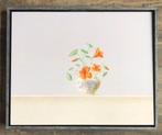 Ruud Verkerk - Gouds plateel met Oost-Indische Kers., Antiek en Kunst