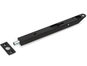 Bascule kantschuif afgeschuind rond 160x17mm staal zwart, Klink of Kruk