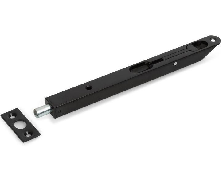 Bascule kantschuif afgeschuind rond 160x17mm staal zwart, Doe-het-zelf en Bouw, Hang- en Sluitwerk, Klink of Kruk, Nieuw, Overige materialen