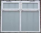 pvc raam , chassis , venster 208 x 170 wit met  MAT glas, Doe-het-zelf en Bouw, 150 tot 225 cm, Nieuw, Kunststof, Raamkozijn