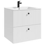Badplaats Badkamermeubel Saros 60 cm - Wit - met Wastafel, Huis en Inrichting, Badkamer | Badkamermeubels, Verzenden, Nieuw