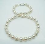 No Reserve Price - Akoya Pearls, 8.5 -9 mm - 925 Argent -