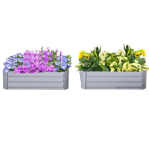 TRUUSK Set van 2 Plantenbakken - Bloembakken met Open Onders, Tuin en Terras, Bloembakken en Plantenbakken, Verzenden
