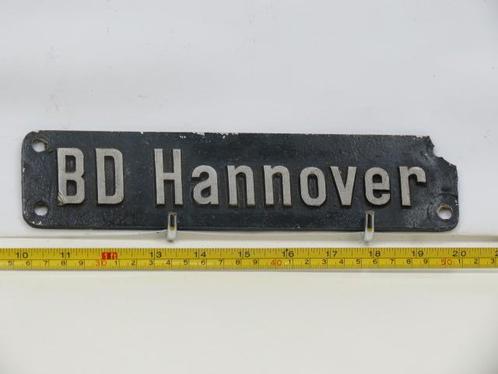 Lokschild BD Hannover (Spoorwegen 1:1), Collections, Trains & Trams, Enlèvement ou Envoi