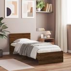 vidaXL Bedframe met hoofdbord zonder matras bruin eikenkleur, Verzenden, Nieuw