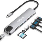 2dekans | Strex 8 in 1 USB C Hub - Docking Station - USB, Audio, Tv en Foto, Audiokabels en Televisiekabels, Ophalen of Verzenden