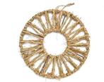 Metalen ring met Raffia krans 38 cm per stuk, Nieuw