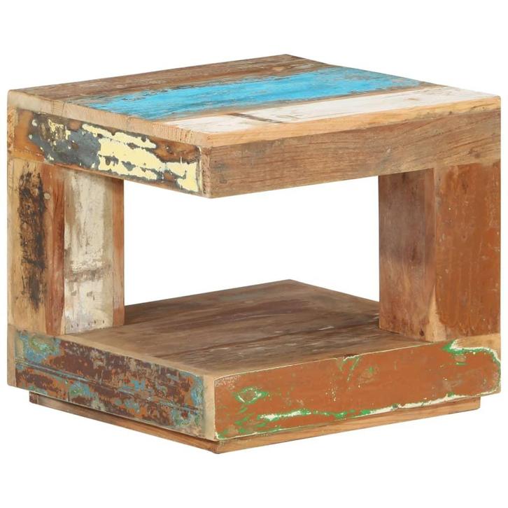 vidaXL Salontafel 45x45x40 cm massief gerecycled hout, Huis en Inrichting, Tafels | Salontafels, Nieuw, Verzenden