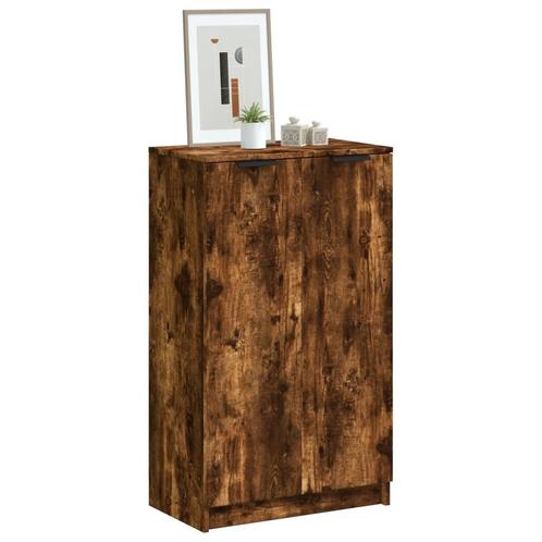 vidaXL Schoenenkast 59x35x100 cm bewerkt hout gerookt, Huis en Inrichting, Kasten | Overige, Nieuw, Verzenden
