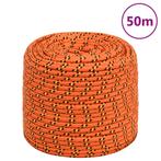 vidaXL Boottouw 10 mm 50 m polypropyleen oranje, Verzenden, Nieuw