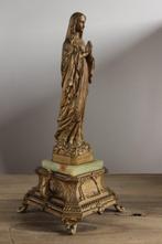 Beeldje - OLV van Lourdes - 41cm - Marmer, Verguld, Zamak, Antiquités & Art