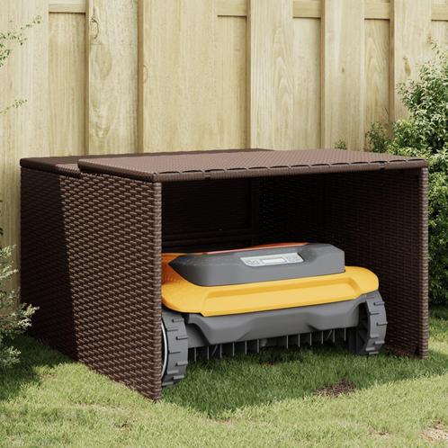 vidaXL Garage voor robotmaaier 86x90x52/57 cm poly rattan, Tuin en Terras, Grasmaaiers, Nieuw, Verzenden