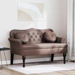 vidaXL Chesterfield Bank met kussen Bruin 120,5 x 65 x 75 cm, Huis en Inrichting, Verzenden, Nieuw