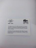 Themacollectie - Verzameling van 6 Lacoste souvenirbadges,