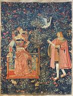 hofscène - Tapisserie - 183 cm - 141 cm, Antiek en Kunst
