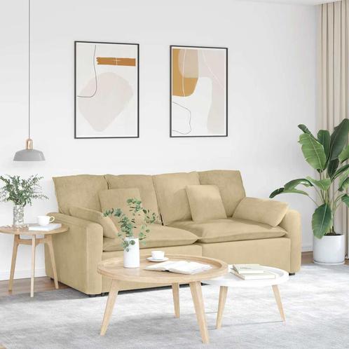 vidaXL Modulaire bank met kussens lichtgroen grijs, Huis en Inrichting, Zetels | Voetbanken en poefs, Nieuw, Verzenden