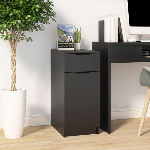 vidaXL Bureaukast 33,5x50x75 cm bewerkt hout zwart, Huis en Inrichting, Kasten | Overige, Nieuw, Verzenden