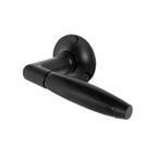 Deurklink Klassiek geveerd mat zwart ronde rozetten - deu..., Ophalen of Verzenden, Nieuw, IJzer, Klink of Kruk