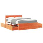 vidaXL Lit avec tiroirs/matelas cire marron 120x200 cm, Verzenden, Neuf