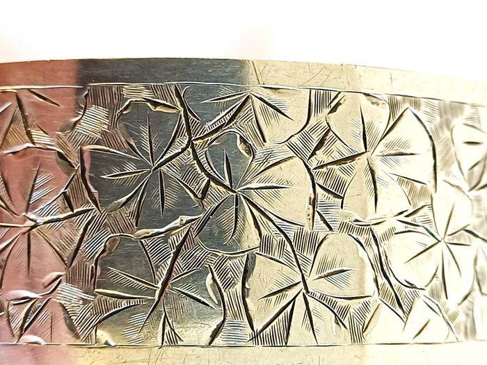 Zilver - Armband - Bangle 2,5 cm breed, Antiek en Kunst, Kunst | Designobjecten