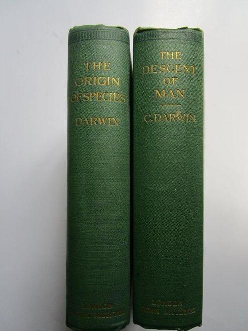 Charles Darwin - The Origin of Species & The Descent of Man, Antiek en Kunst, Antiek | Boeken en Manuscripten