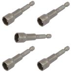 Set van 5 dop bit adapters 1/4 sleutelwijdte 13 mm. lengte, Ophalen of Verzenden, Nieuw