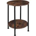 tectake Bijzettafel Ballina 45x64cm - Industrieel hout donke, Verzenden, Nieuw