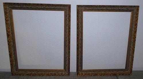 Fotolijst (2)- Twee vergulde barokstijl kaders - Hout -, Antiek en Kunst, Curiosa en Brocante