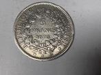 France. 5 Francs 1873-A en 1875-A Hercule (2 munten) (Sans, Postzegels en Munten